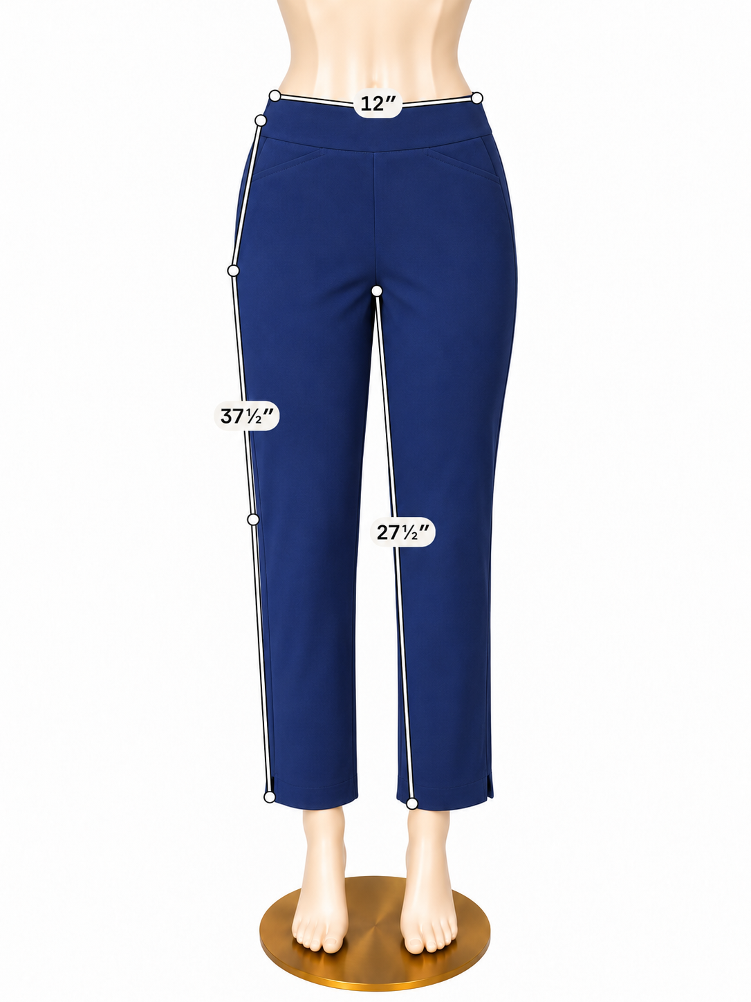 Women With Control By Renée Greenstein Navy Shape Enhancing Pants - Size XS - NWT - ONLINE ONLY