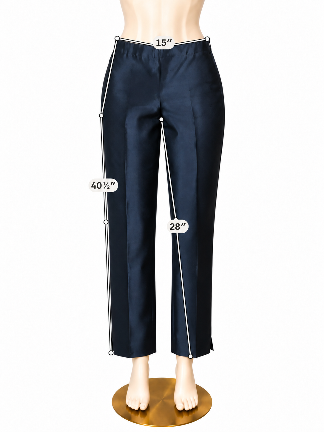 Talbots Black Silk Wool Blend Tailored Dress Pants - Size 4 - ONLINE ONLY