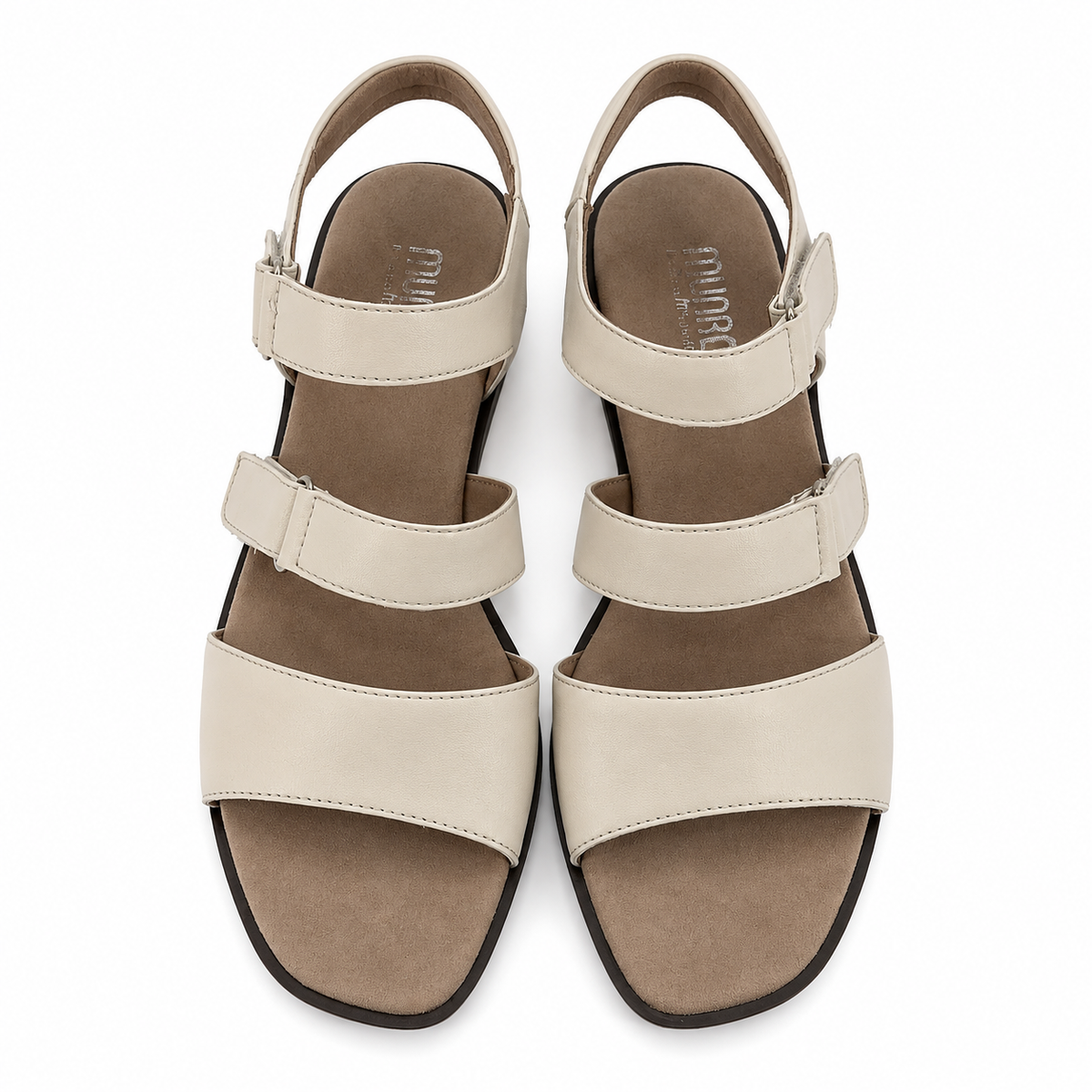 Munro Laine Comfort Wedge Sandals White Leather Size 10M - ONLINE ONLY