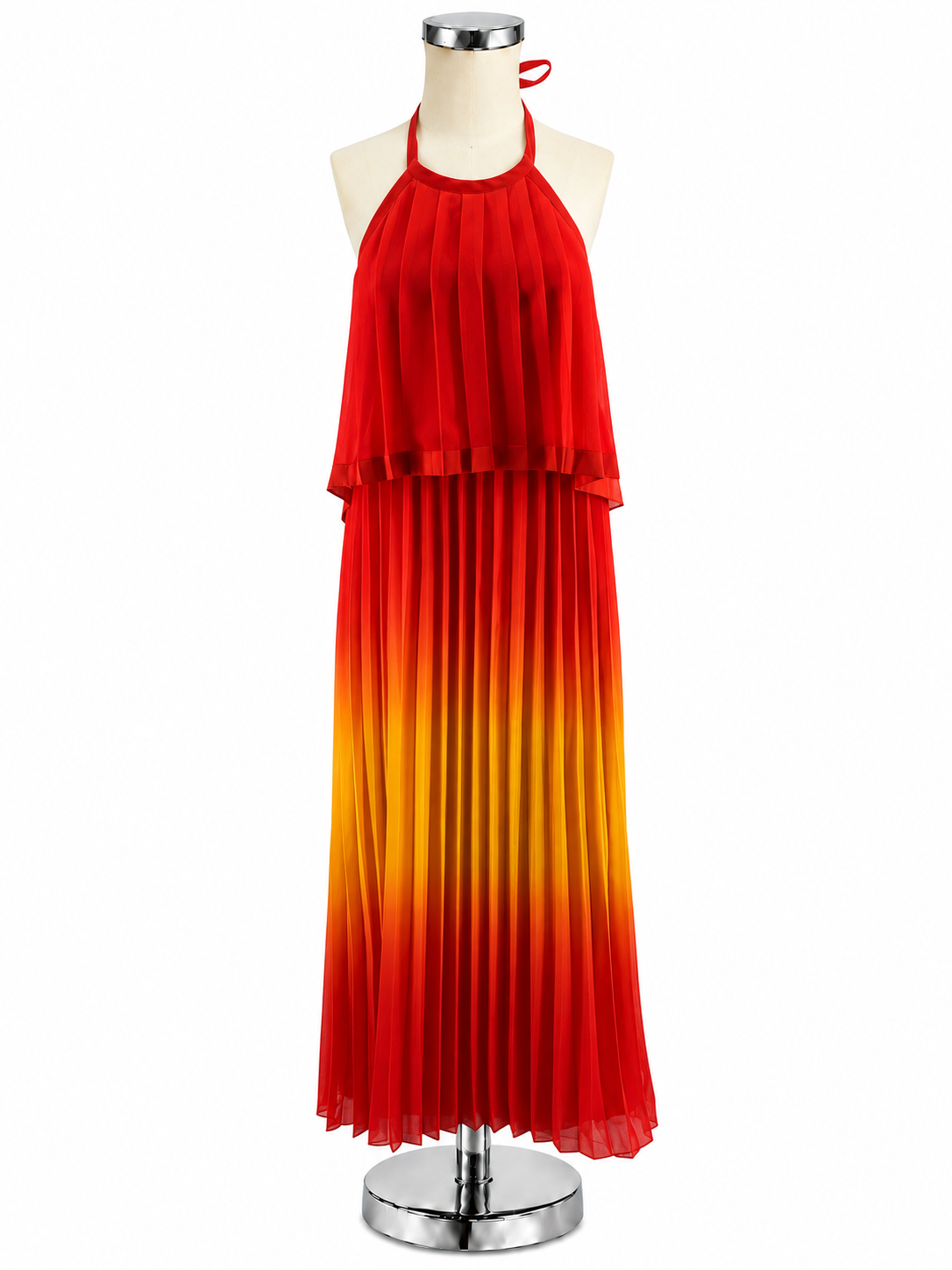 Jessica Simpson Ombré Pleated Halter Maxi Dress Size 4 - ONLINE ONLY
