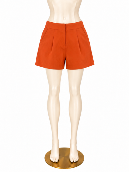 Ann Taylor Orange Pleated City Shorts Size 10 - ONLINE ONLY