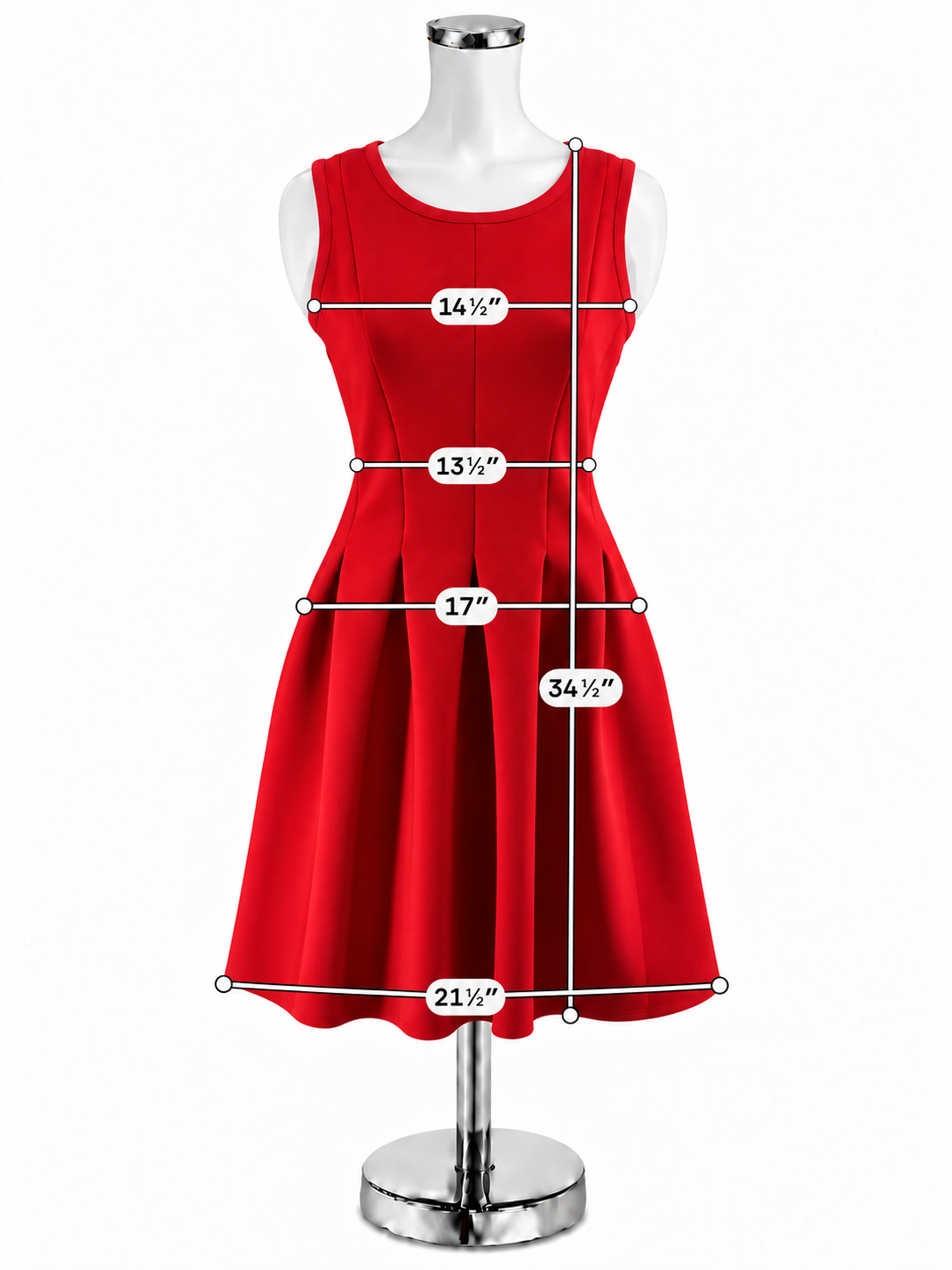 Ann Taylor Red Pleated Scuba Fit &amp; Flare Dress NWT Size 4 - ONLINE ONLY