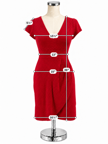 Maeve by Anthropologie Red Textured Tulip Sheath Dress Size Petite XS