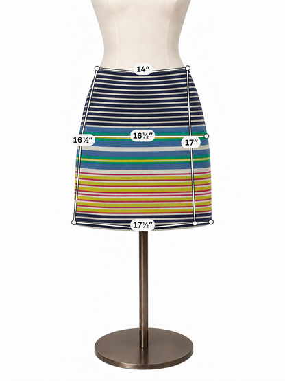 Ann Taylor LOFT Striped Cotton Pencil Skirt Size 4 - ONLINE ONLY