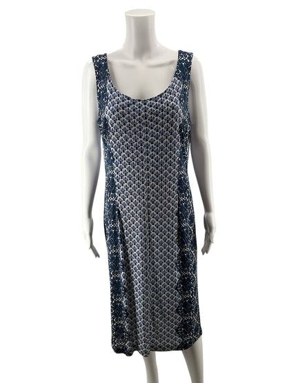 Tory Burch Trocadero Print Sleeveless Cowl Back Dress Size Large