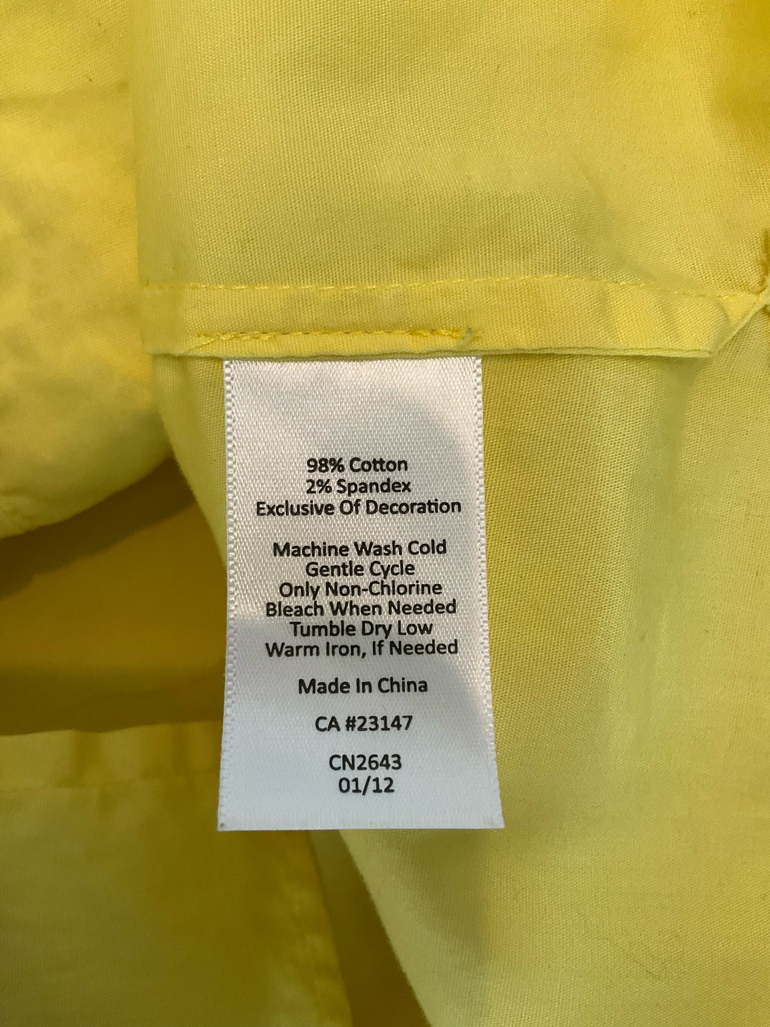 Talbots Petites Yellow Crochet Lace Pintuck Sleeveless Shell Top Size 2P