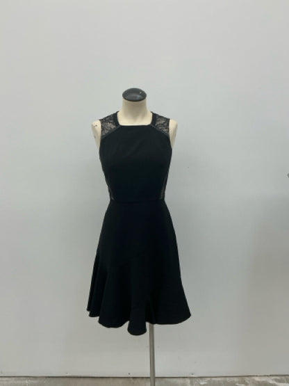 Shoshanna Black Lace Inset Fit &amp; Flare Sleeveless Dress Size 2 - ONLINE ONLY