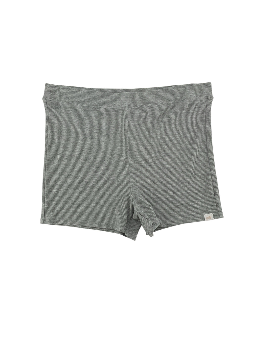 YITTY Major Label High Waist Ribbed Biker Shorts Gray Size L NWT