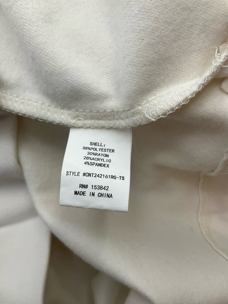 Melloday Cream Solid Pre-Owned Ladies Top - Size Large