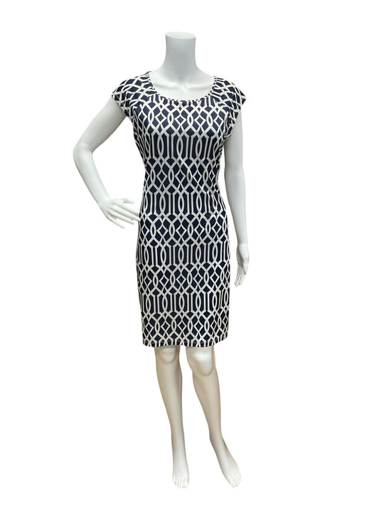 Jean Pierre Size M navy/white Print Dress