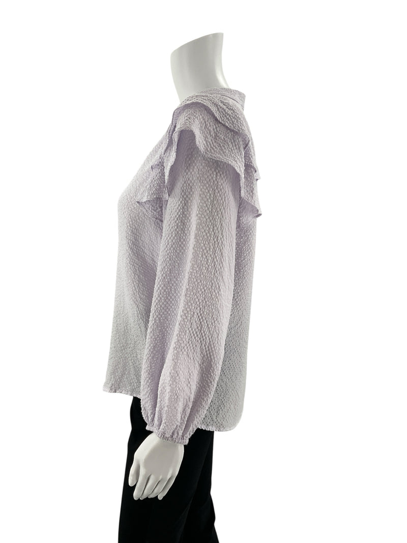French Lavender Textured Pre-Owned Ladies Top - Size Small