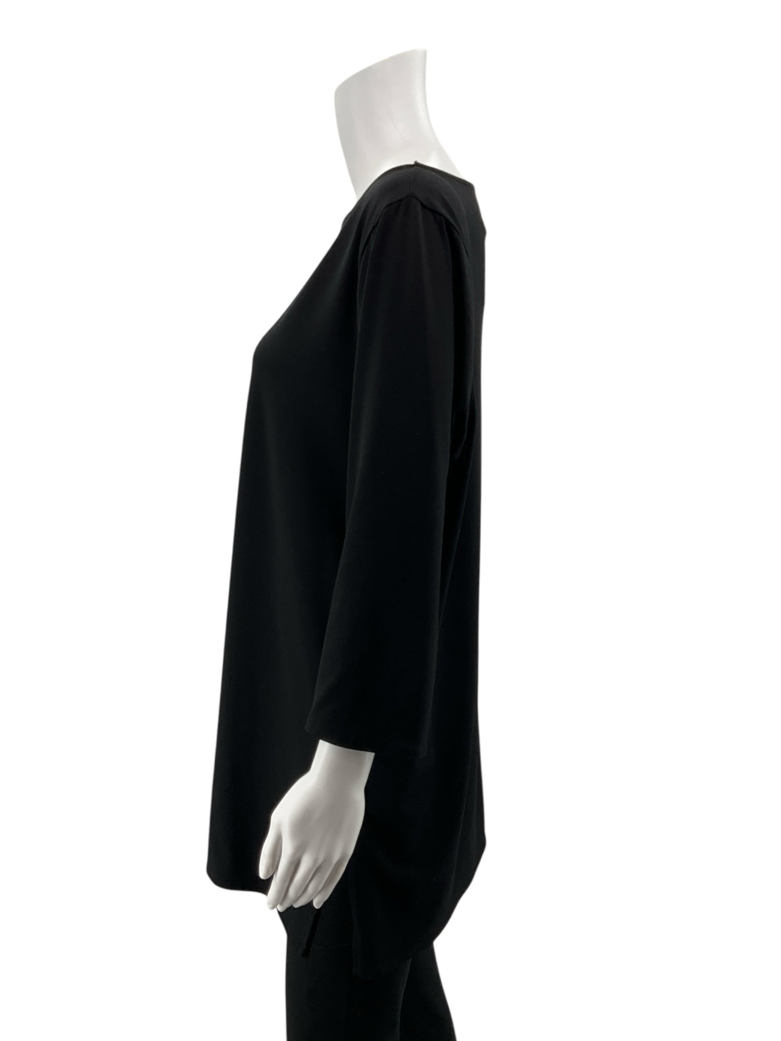 Alfani Black 3/4 Sleeve Stretch Knit Top | Size XL | Wardrobe Staple