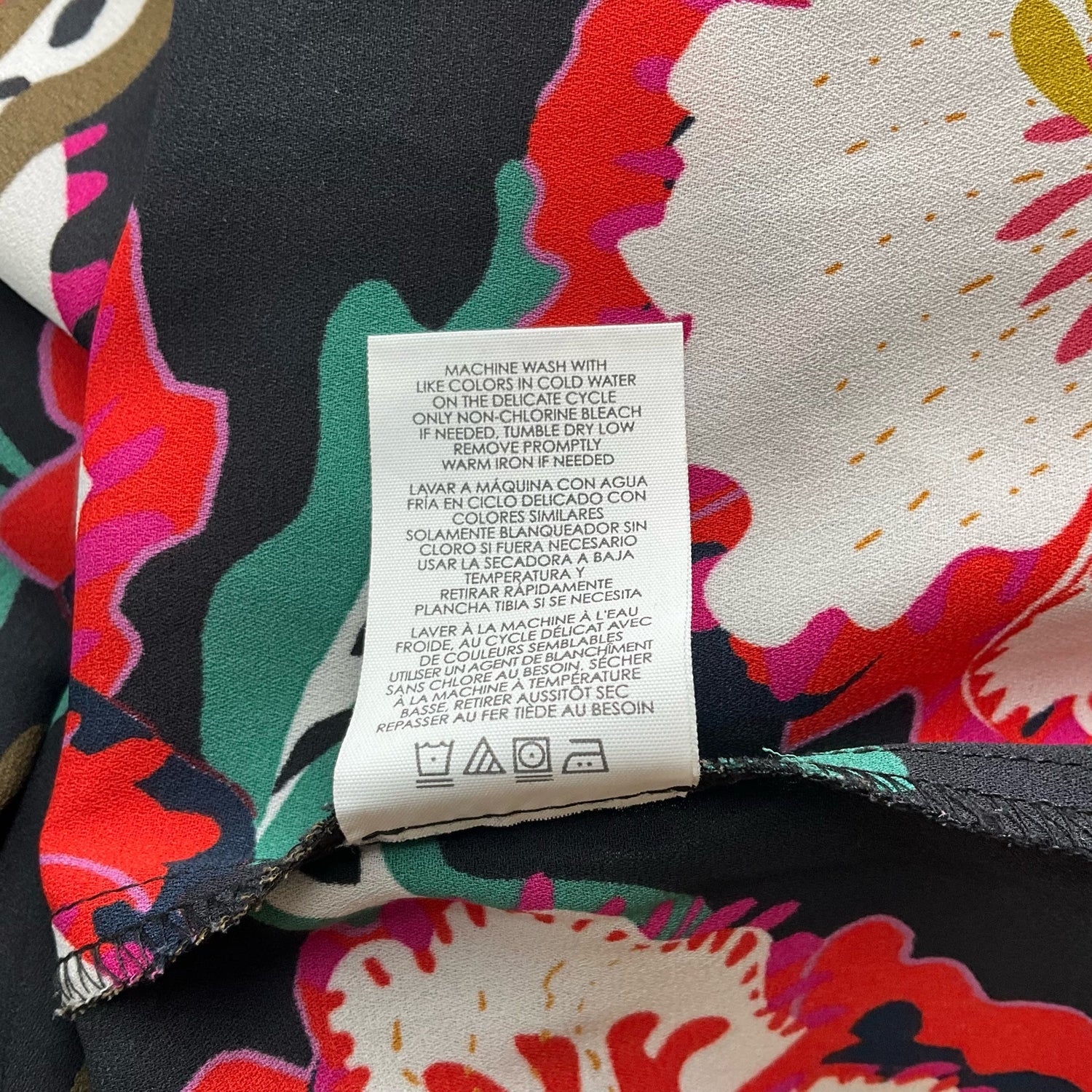 Cabi Pink/Red/Green/Orange Floral Ladies Top - Size Small - Margaret’s Fine Consignment