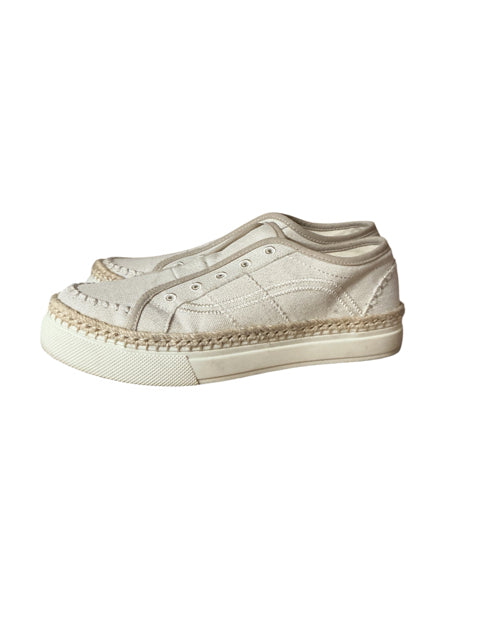 Blowfish Malibu Mamba Tan Canvas Espadrille Slip-On Sneakers Size 8