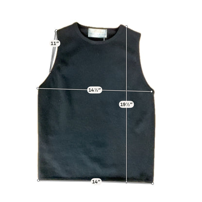 BERK by Burlington Arcade Berk by Ballantyne 100% Cashmere Sleeveless Shell Top Black Size Medium