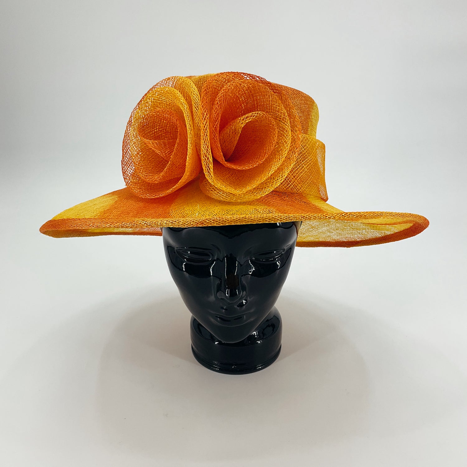 No Brand Orange/Yellow Flowers Derby Hat