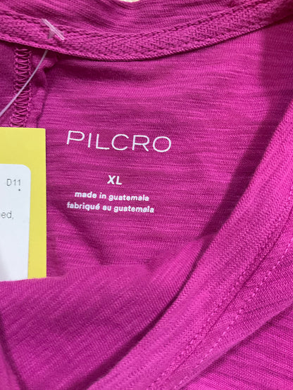 Pilcro Slub Cotton Crewneck Tee Fuschia Pink | Size XL