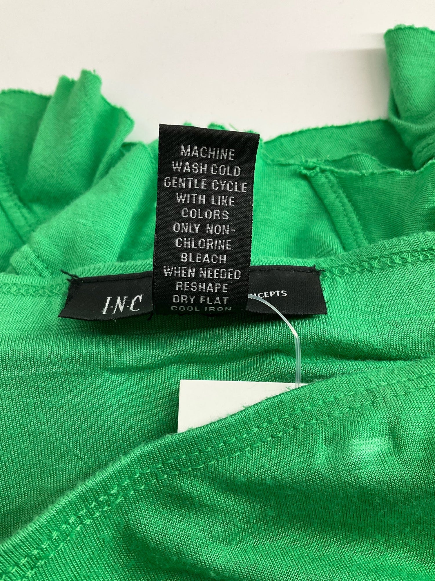INC - Green Ruffle Pre-Owned Ladies Skirt - Size Small