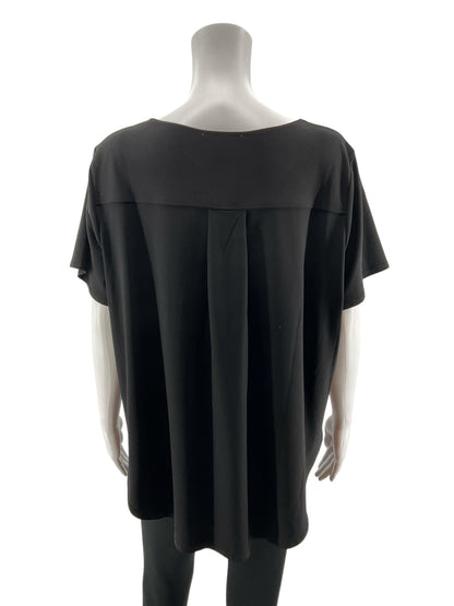 Philosophy Woman by Republic Clothing Philosophy Woman Black High-Low Pleated Back Top Size 1X NWT - ONLINE ONLY