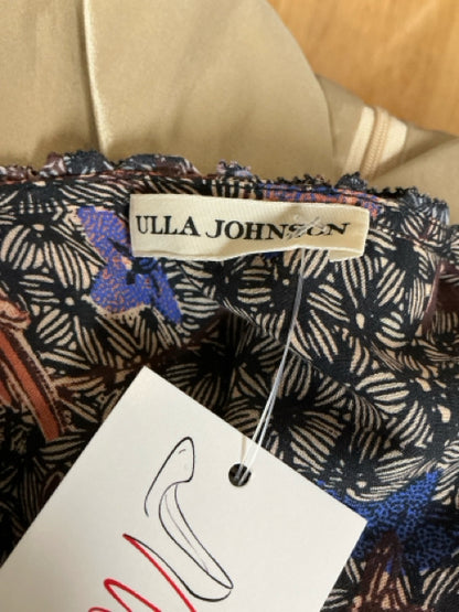 Ulla Johnson Ambre Floral Ruffle Mini Dress Size 6 Rust Purple