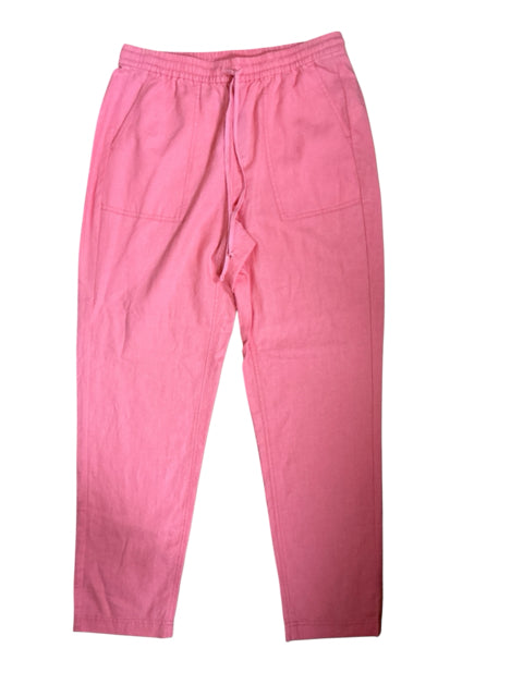 J. Crew Coral Linen Blend Drawstring Pants | Size Medium Tall - ONLINE ONLY