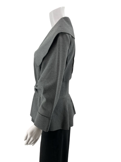 LUII Gray Solid Pre-Owned Ladies Jacket - Size Large