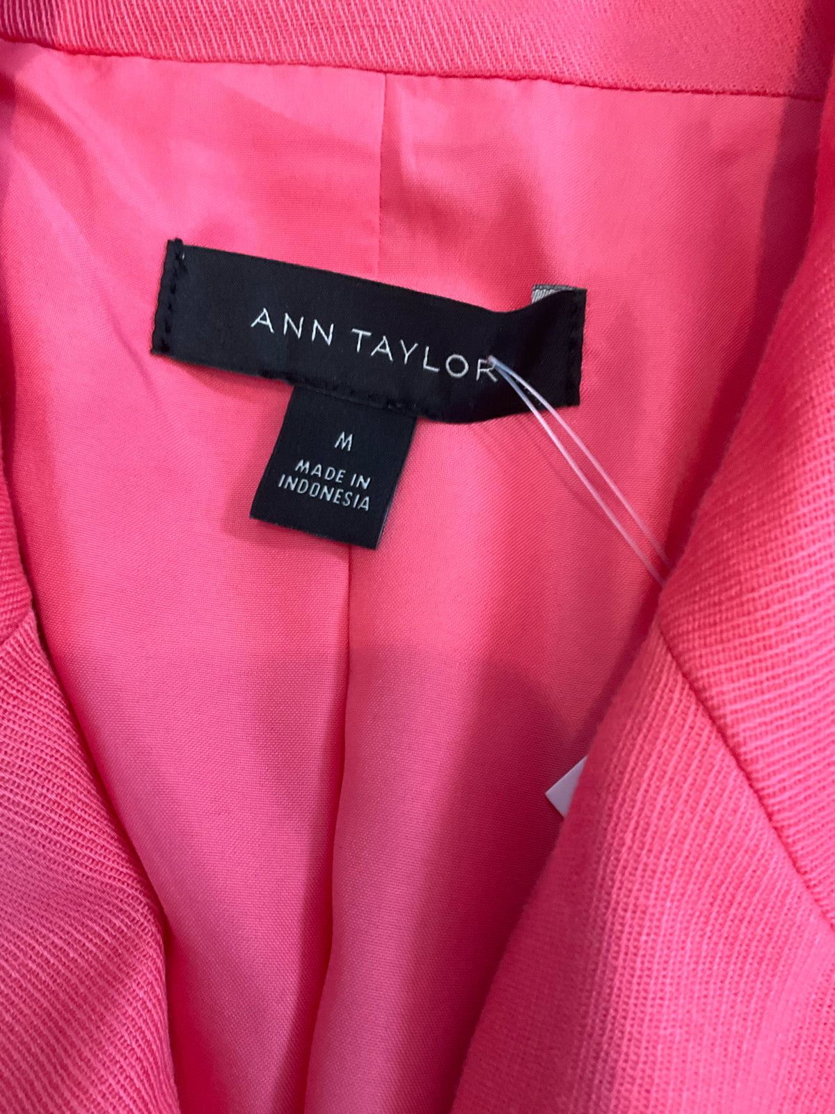 Ann Taylor Coral Linen-Blend Open Front Blazer - Size M- ONLINE ONLY
