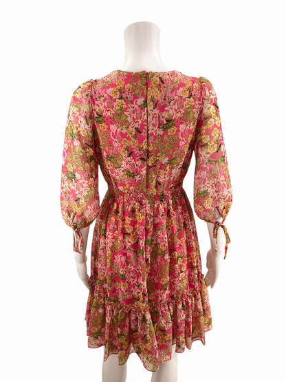 Taylor Pink/Multi Floral Dress Size XS