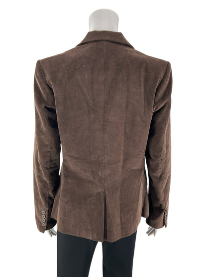 Rafaella Brown Stretch Corduroy Blazer Jacket Women&