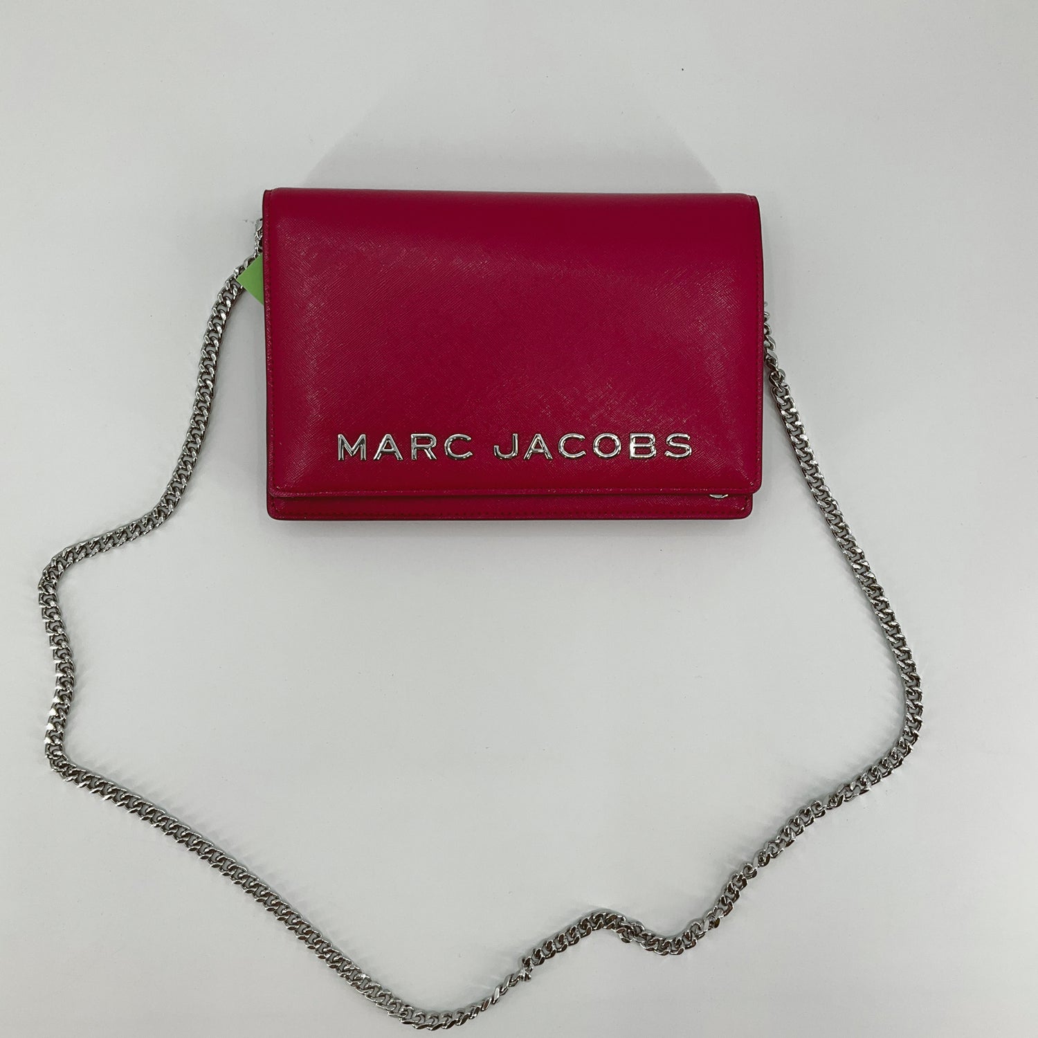 Marc Jacobs The Standard Continental Saffiano Leather Wallet on Chain Crossbody Bag Pink