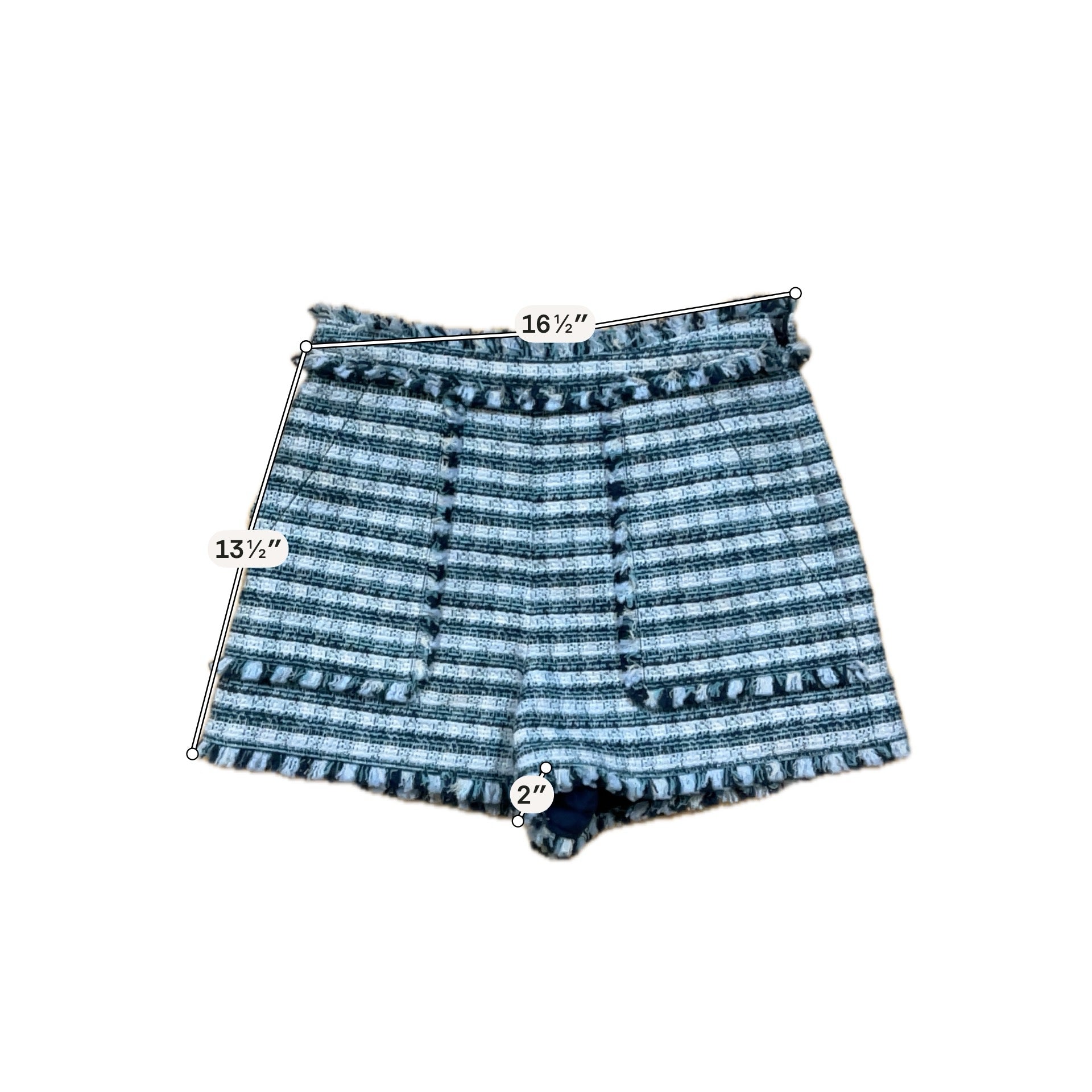 Cinq à Sept Zilda Tweed Allen High Rise Shorts | Size 4 NWT | Navy