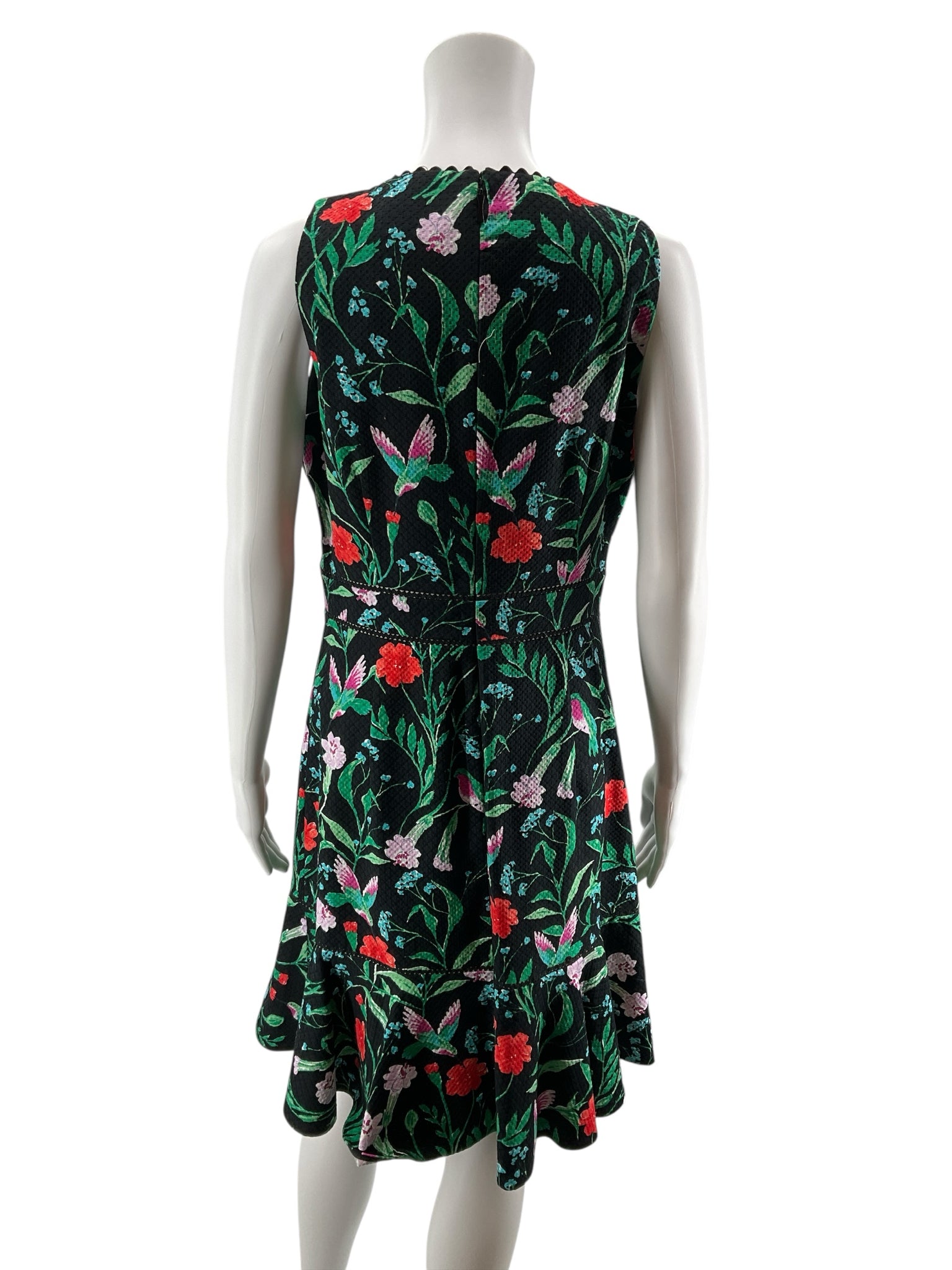 Kate Spade New York Hummingbird Floral Jacquard Fit &amp; Flare Dress Size 10