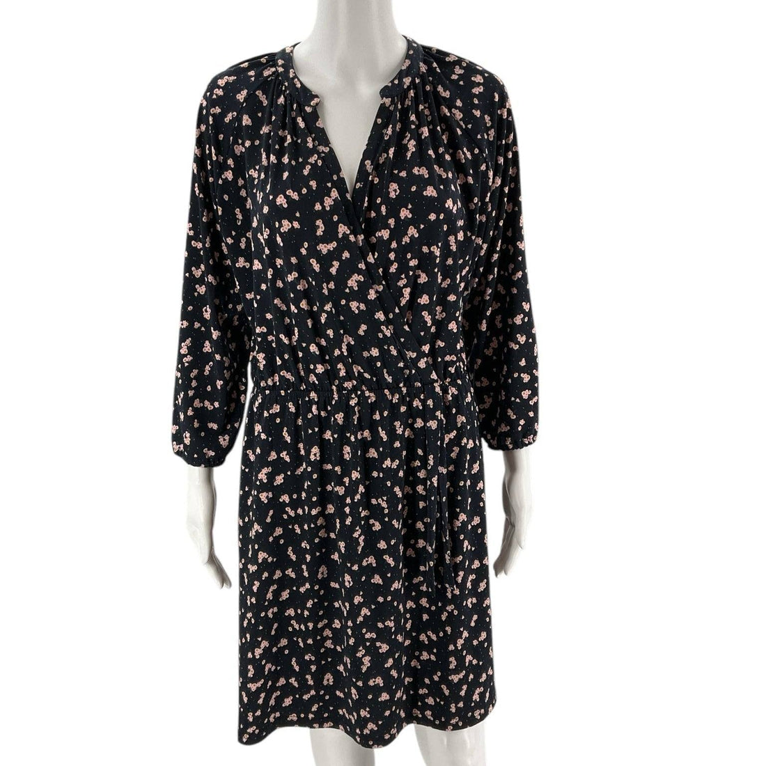 Collective Concepts Navy/Pink Floral Pre-Owned Ladies Dress - Size Petite XL - Margaret’s Fine Consignment