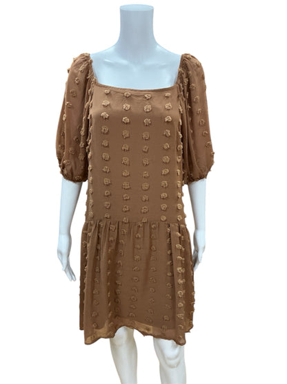 Listicle Terracotta Dots Dress Size Large