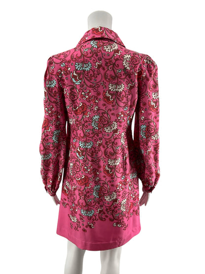 Lilly Pulitzer Tuni 100% Silk Tunic Dress Tons of Fun Print Size Small