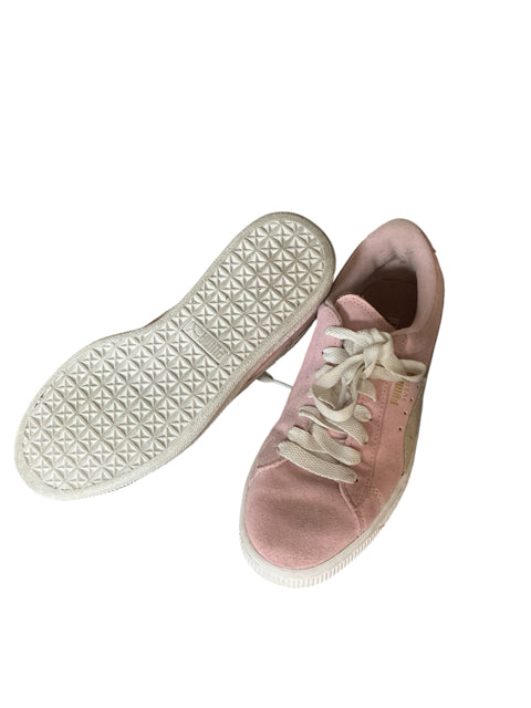 Puma Suede Classic XXI Sneakers Pink Gold Foil Low Top Womens 5.5