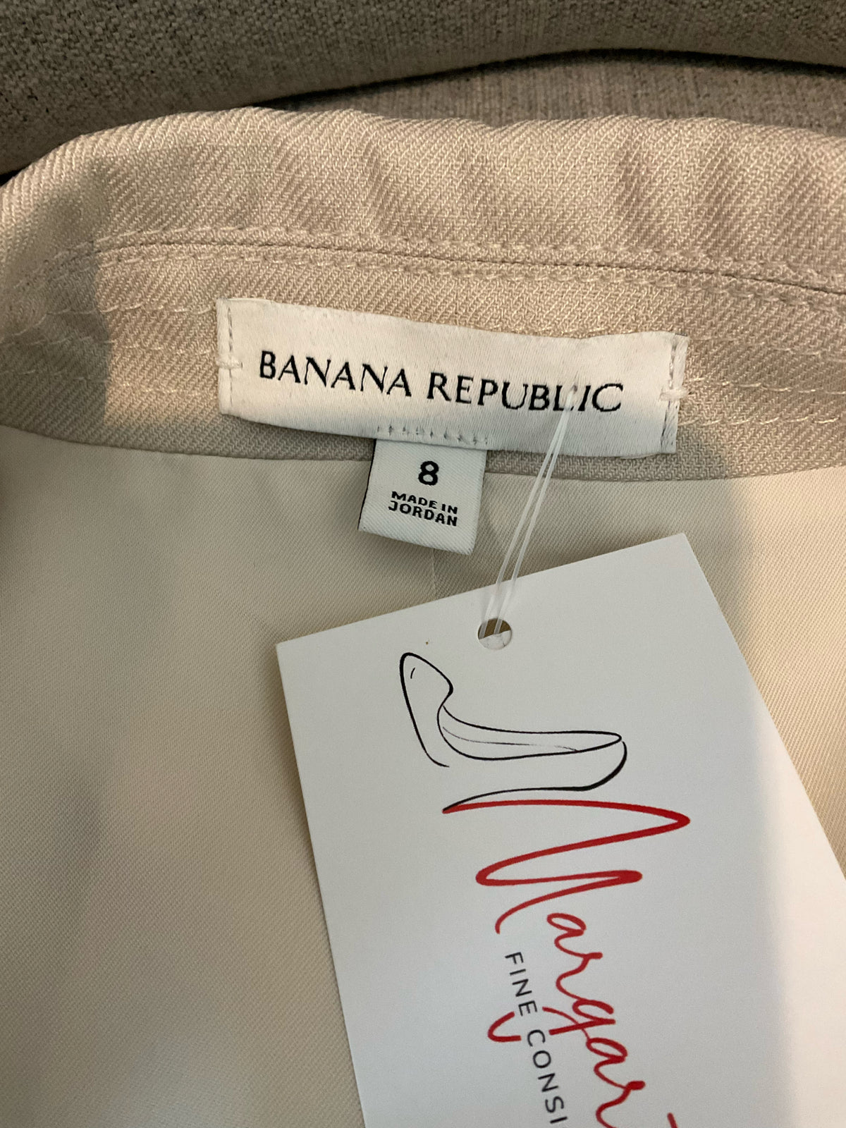 Banana Republic Tan Acetate Tie-Front Wrap Blazer Size 8