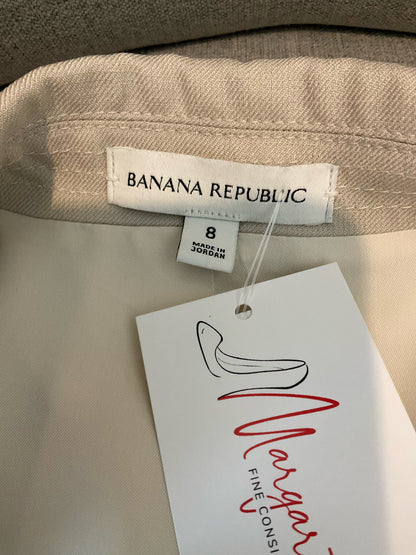 Banana Republic Tan Acetate Tie-Front Wrap Blazer Size 8
