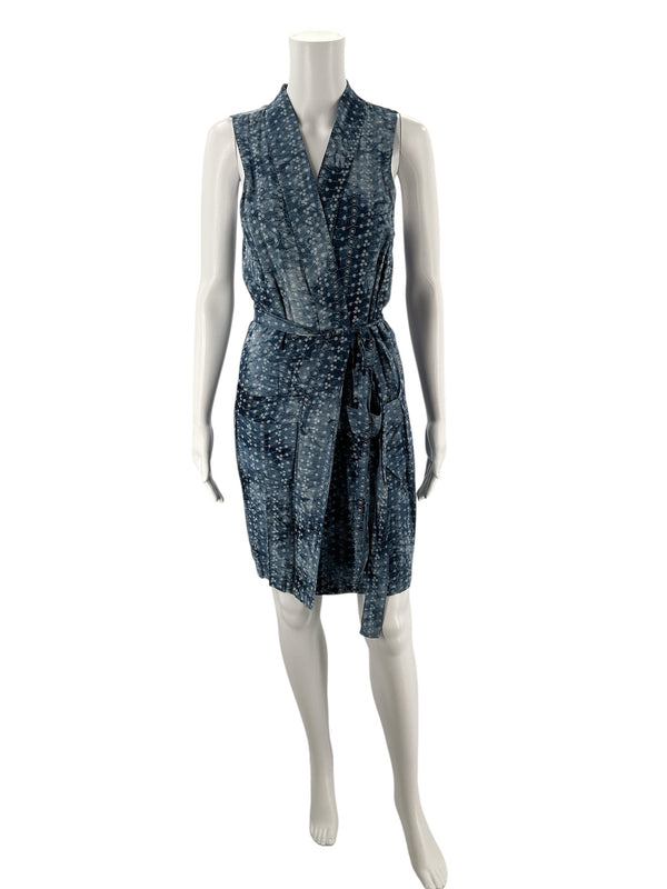 bcbg Blue Print Pre-Owned Ladies New With Tags Dress - Size Small
