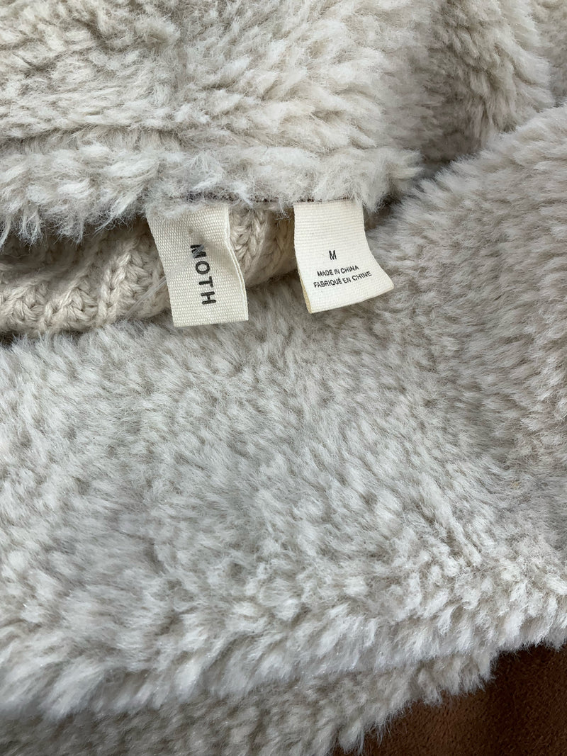 Moth Camel/Cream Solid Pre-Owned Ladies Shrug - Size Medium