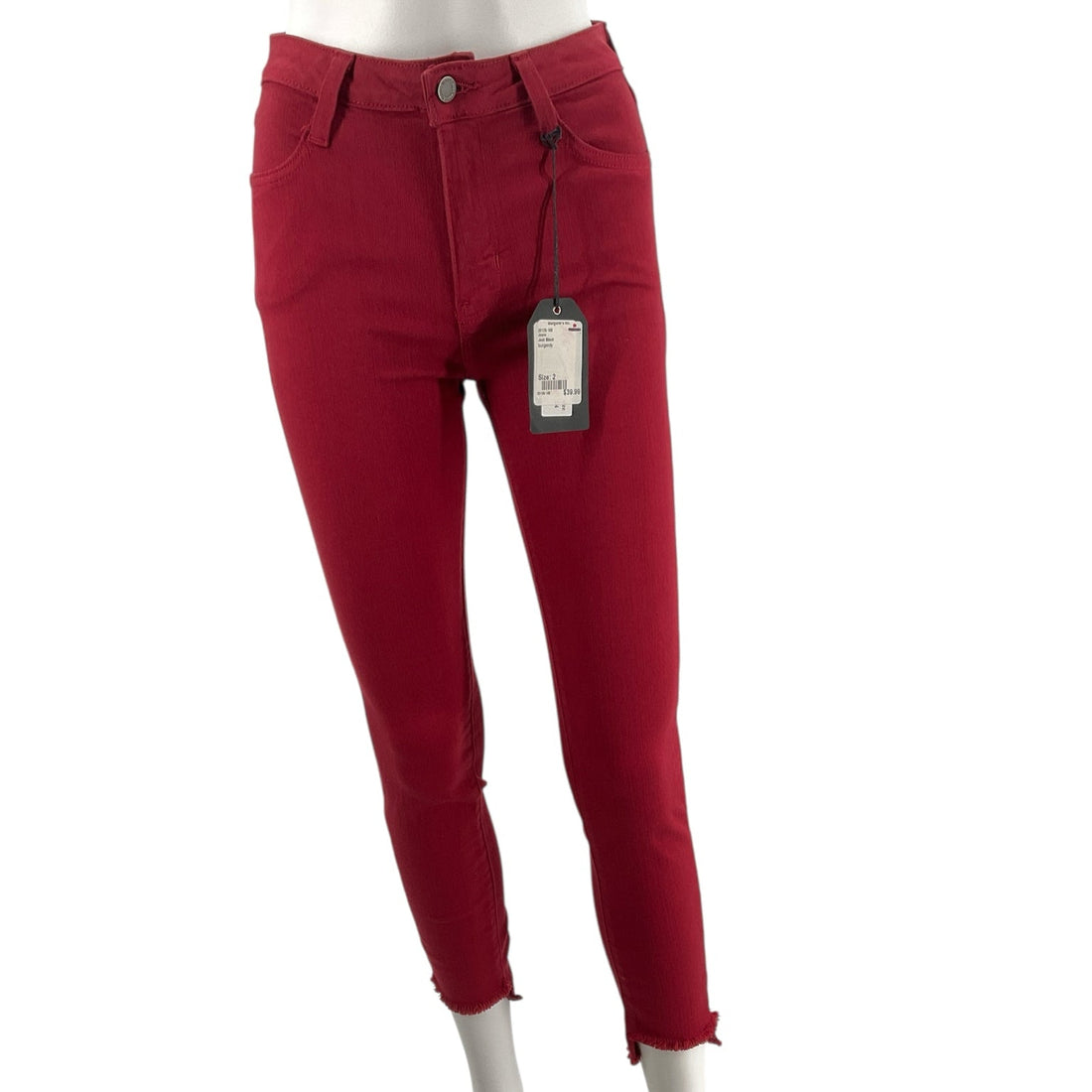 Just Black Burgandy Pre-Owned Ladies New with Tags Jeans - Size 2 - Margaret’s Fine Consignment