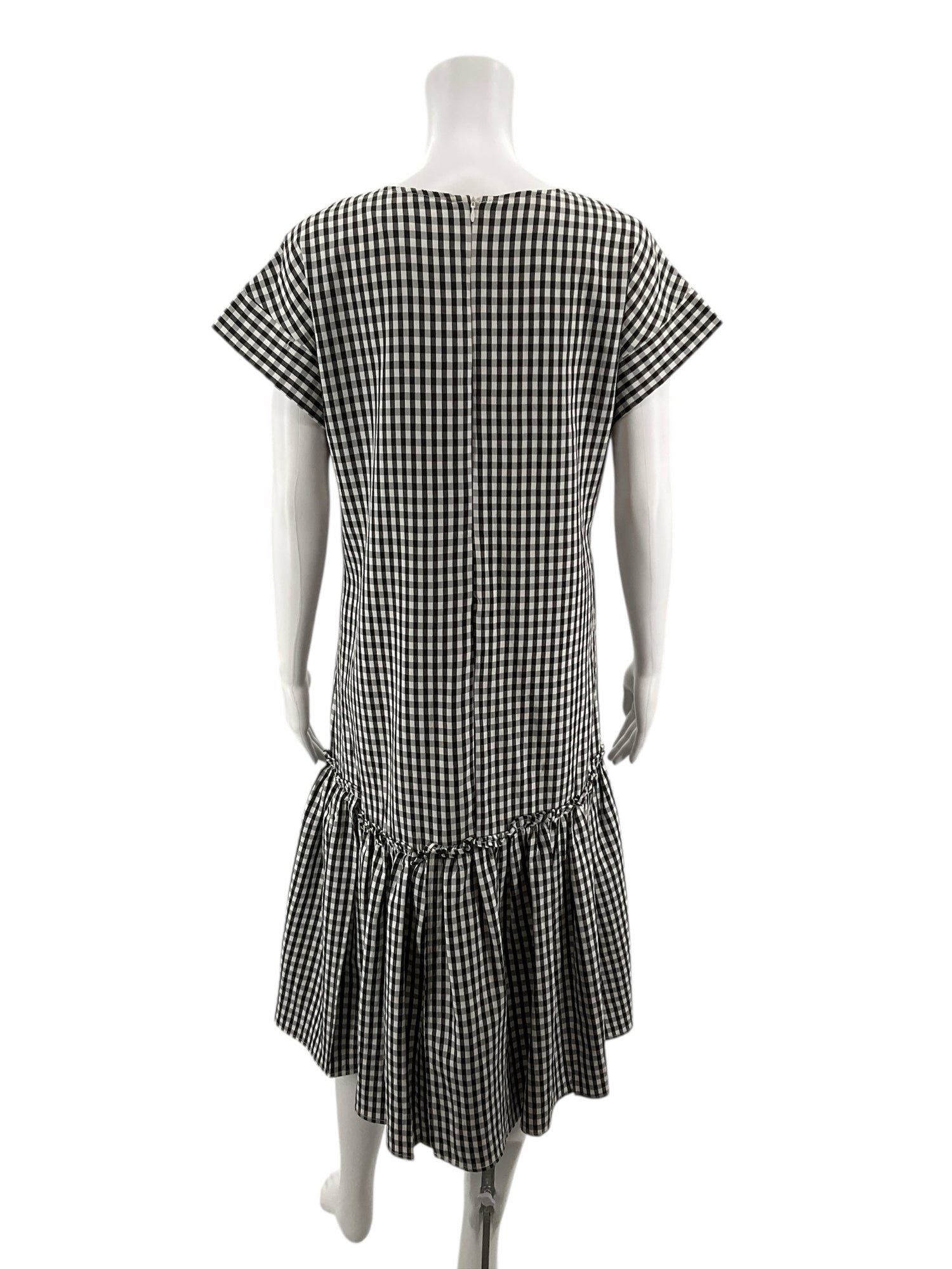 Lili Sidonio black/white Midi Gingham Check Drop Waist Midi Dress Size XS/S - Size XS/S