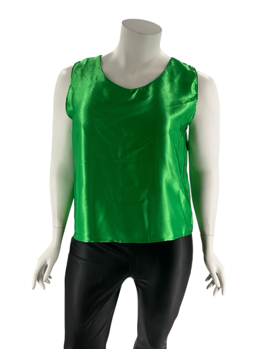 No Brand Green Solid Pre-Owned Ladies New With Tags Sleeveless Top - Size 1X
