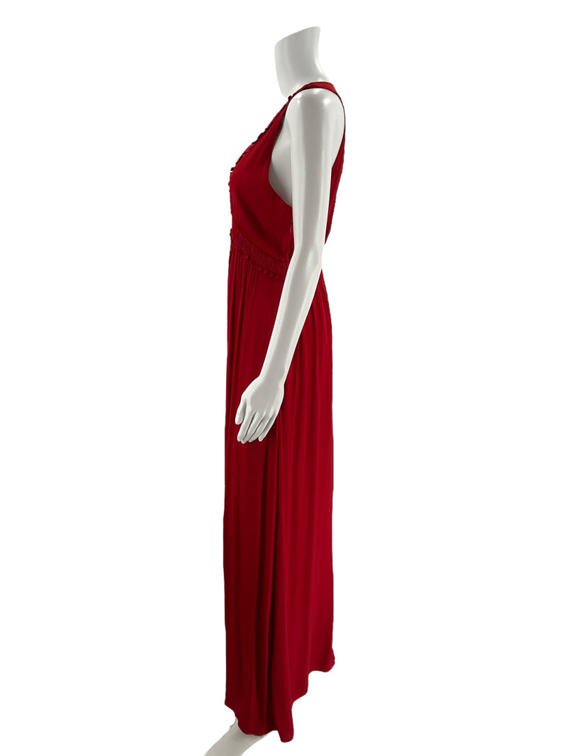 Naked Zebra Red Solid Pre-Owned Ladies Dress - Size S/M