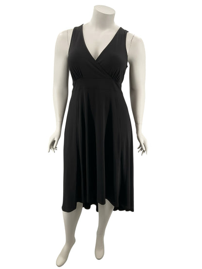 Torrid Black Jersey Knit Faux Wrap Hi-Lo Midi Dress Size 2X