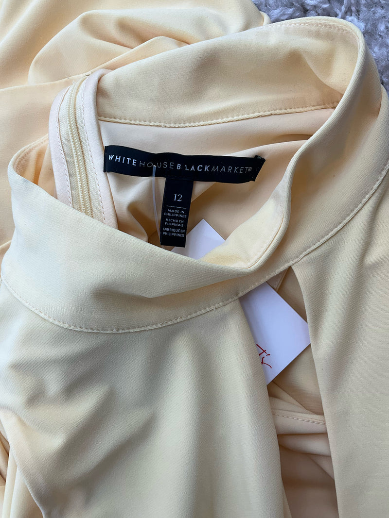WHBM Yellow Pre-Owned Ladies Dress - Size 12