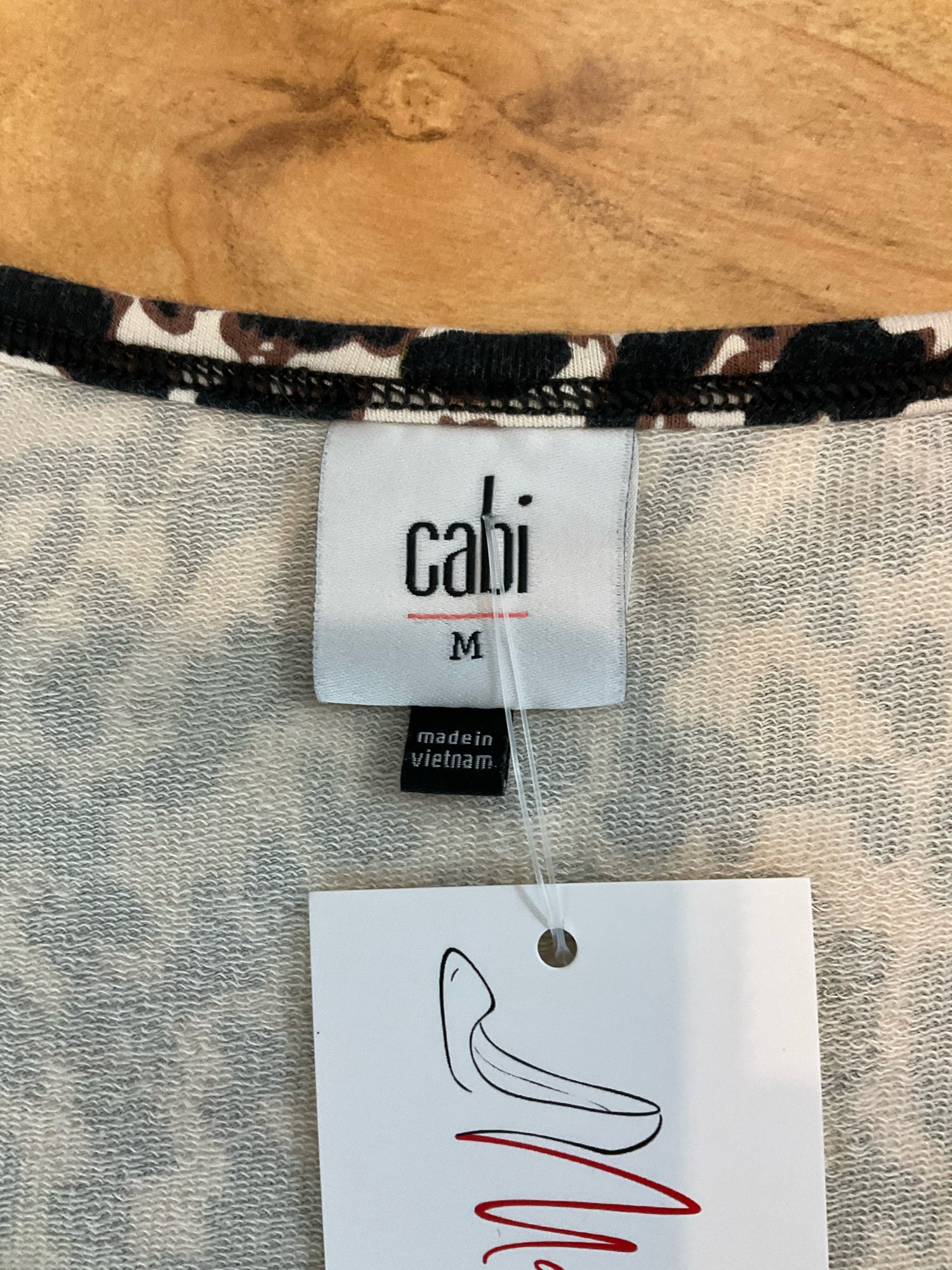 Cabi Twist Tank Top M Leopard Animal Print Sleeveless Blouse Fall 2019 Style 5759