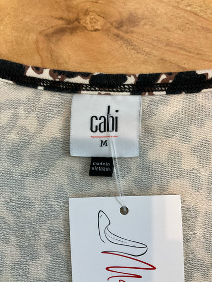 Cabi Twist Tank Top M Leopard Animal Print Sleeveless Blouse Fall 2019 Style 5759