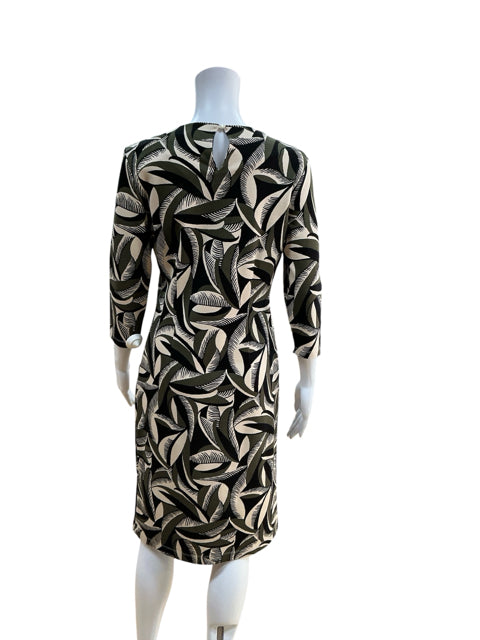j mclaughlin Size S Tan/olive Leaves Pre-Owned Ladies Dress