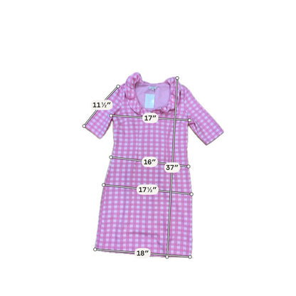 Tyler Boe Pink Gingham Ruffle Collar Shift Dress Size XS